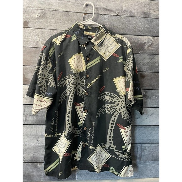 Tommy Bahama Button‎ down shirt 100% Silk Size M - Picture 1 of 8